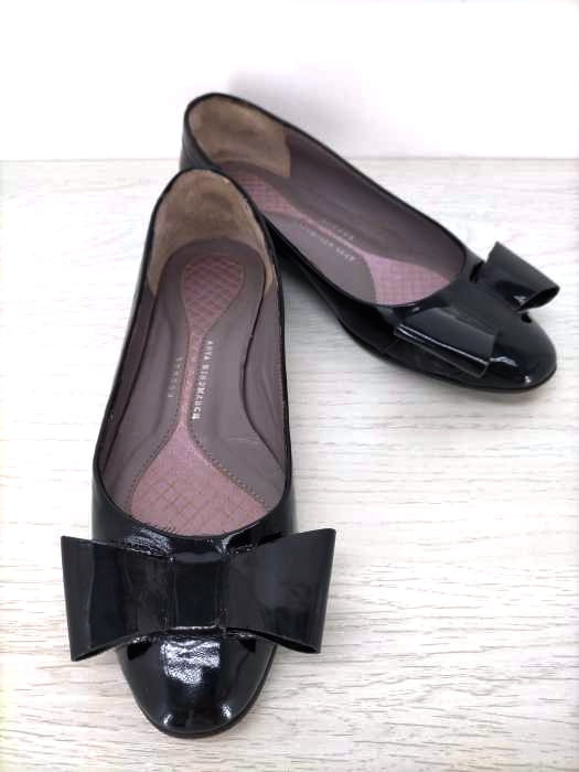 アニヤハインドマーチ ANYA HINDMARCH リボン フラットパンプス レディース  36