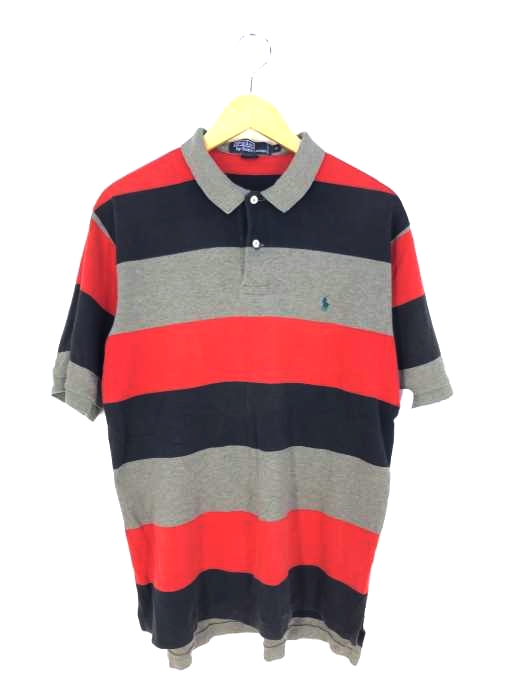 Polo by RALPH LAUREN(ポロバイラルフローレン) マレーシア製 ポニーボーダーポロシャツ メンズ  M
