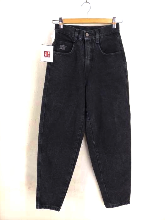USED古着(ユーズドフルギ) ANGELS 80~90s テーパードブラックデニムパンツ レディース JPN：34