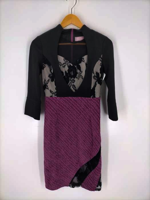 USED古着(ユーズドフルギ) {{sobre}}レース×ツイード ドッキングミニドレス レディース JPN：M