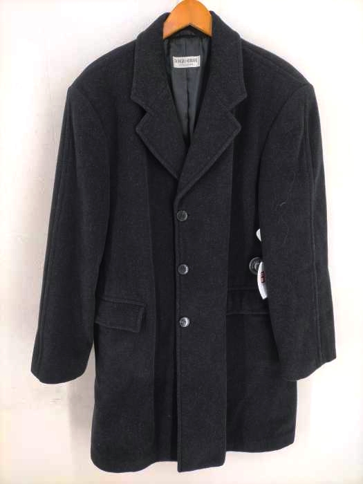 ジョルジオアルマーニ Giorgio Armani 90S イタリア製 ウールチェスターコート メンズ  48