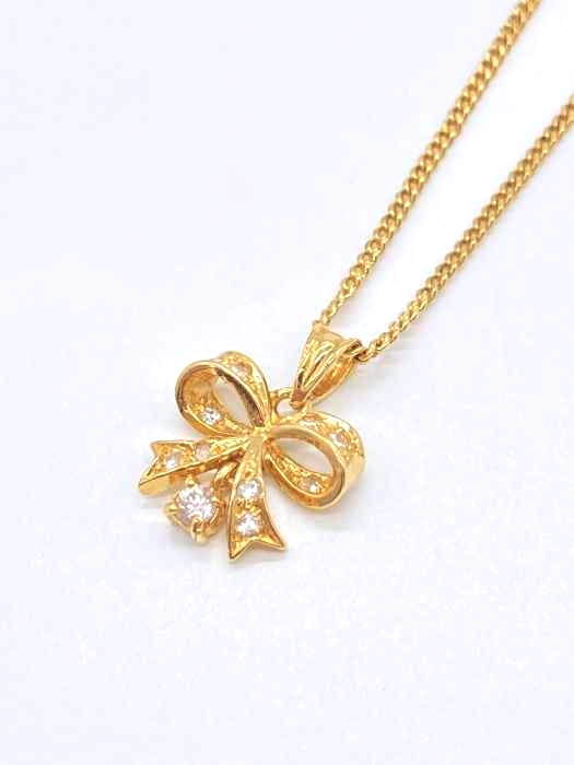 ハナエモリ HANAE MORI リボンデザイン ネックレス レディース 表記無  