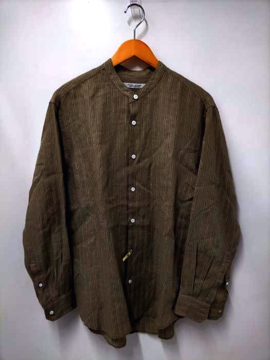 ジャーナルスタンダード JOURNAL STANDARD 20SS スタンドカラーストライプリネンシャツ メンズ JPN：M
