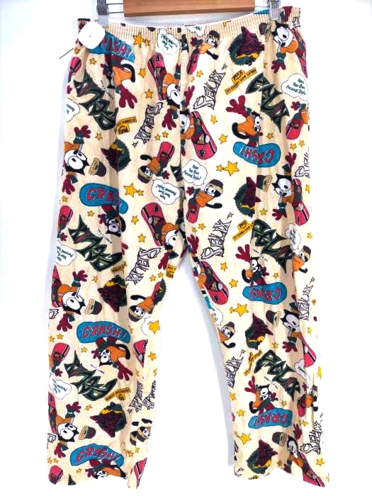 ユーズドフルギ USED古着 90S FELIX 総柄 パジャマパンツ スリーピングパンツ メンズ import：L