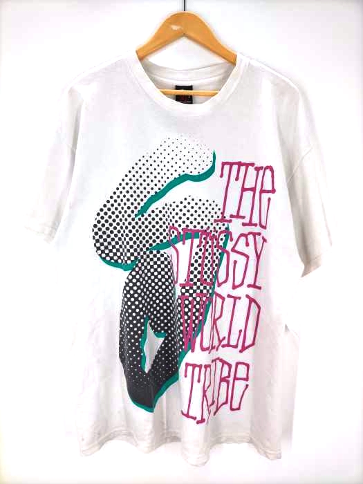 ステューシー Stussy 00S THE STUSSY WORLD TRIBE プリント Tシャツ メンズ  XL