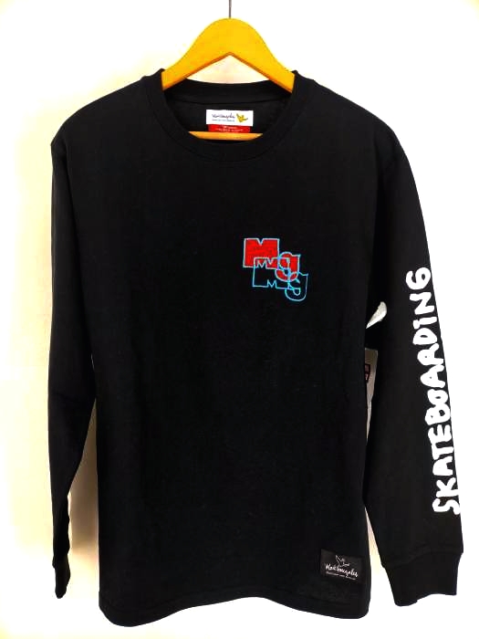 マークゴンザレス Mark Gonzales 袖プリント刺繍長袖カットソー メンズ JPN：M