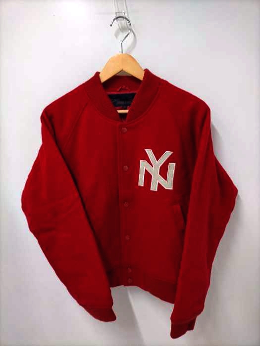 ユーズドフルギ USED古着 {{Canoe Lake}} 両面ワッペンウールスタジャン NEWYORK メンズ JPN：M
