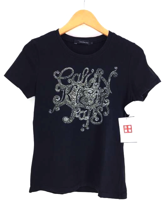 Calvin Klein Jeans(カルバンクラインジーンズ) 総柄プリント クルーネックTシャツ レディース  L