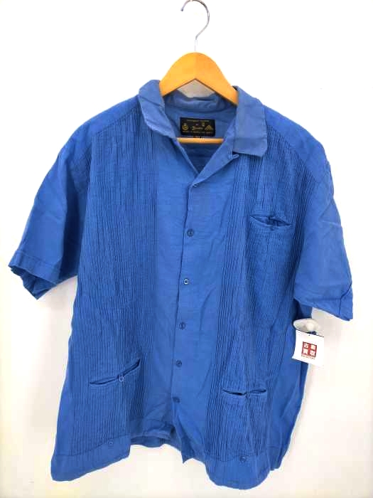USED古着(ユーズドフルギ) YUCATAN リネンキューバシャツ メキシコ製 メンズ  3X46