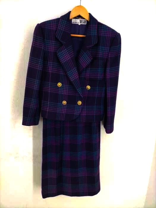 USED古着(ユーズドフルギ) missan ウールチェック柄 ダブルセットアップ レディース  11