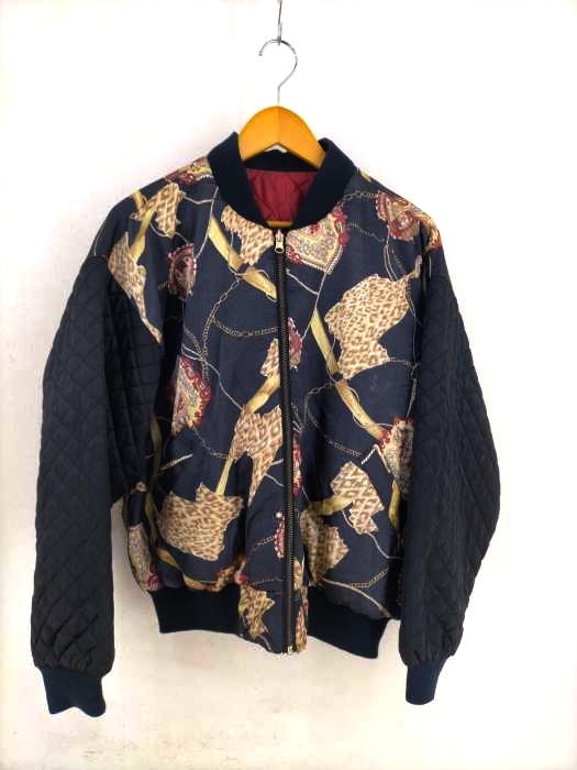 USED古着(ユーズドフルギ) {{MULBERRY STREET}}総柄リバーシブルMA-1ブルゾン レディース JPN：M