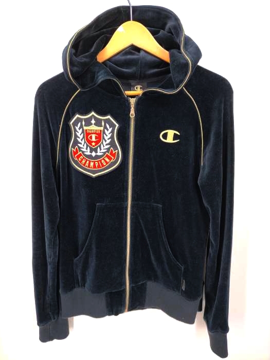 チャンピオン Champion ベロア ジップアップ パーカー メンズ  M