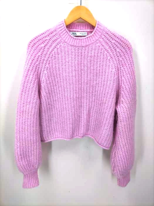 ザラ ZARA ボリュームスリーブ ショート丈 ローゲージニット レディース JPN：S
