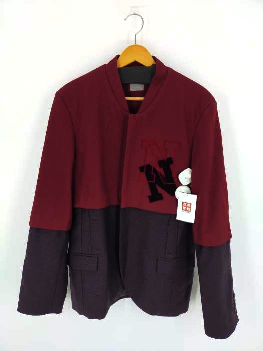 ユーズドフルギ USED古着 {{NECESSITY SENSE}} ウールドッキング ノーカラージャケット メンズ JPN：M