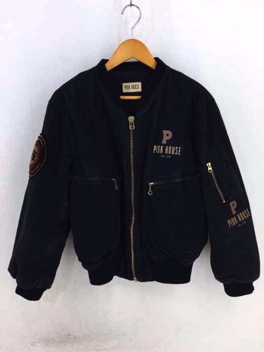 PINK HOUSE(ピンクハウス) バックプリント パイル地ワッペンブルゾン レディース アウター ジャケット