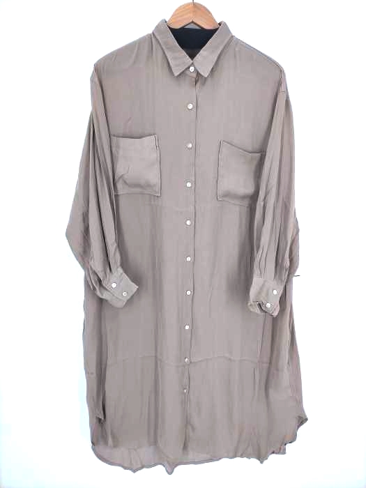 Ungrid(アングリッド) 20SS サテンルーズロングシャツ レディース FREE