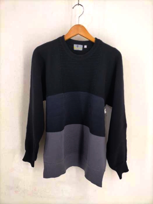 AQUASCUTUM(アクアスキュータム) ブロック切替ニット メンズ JPN:L
