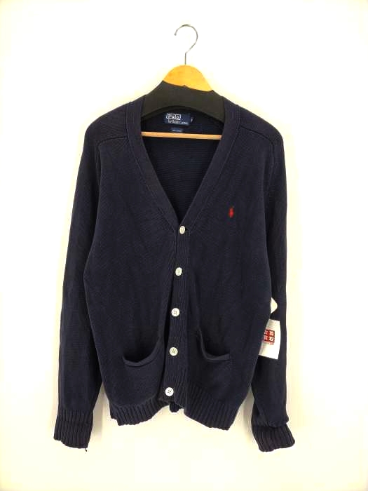Polo by RALPH LAUREN(ポロバイラルフローレン) ポニー刺繍 Vネック カーディガン メンズ import：L
