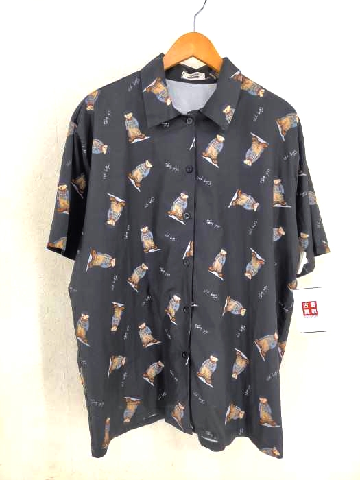 USED古着(ユーズドフルギ) 総柄ポリ半袖シャツ メンズ 表記無