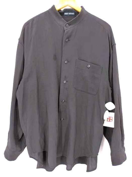 ISSEY MIYAKE(イッセイミヤケ) スタンドカラー コットンシャツ メンズ JPN：L