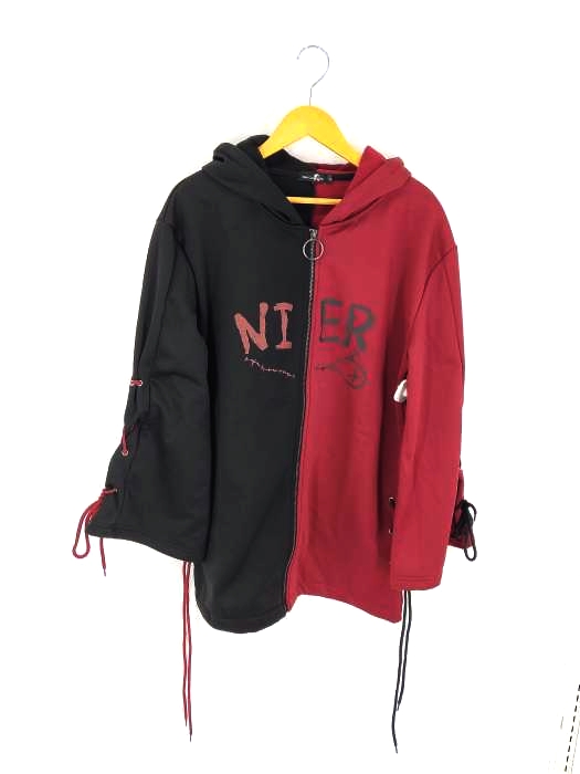 ニーア クロージング NieR CLOTHING バイカラープリントパーカー メンズ FREE