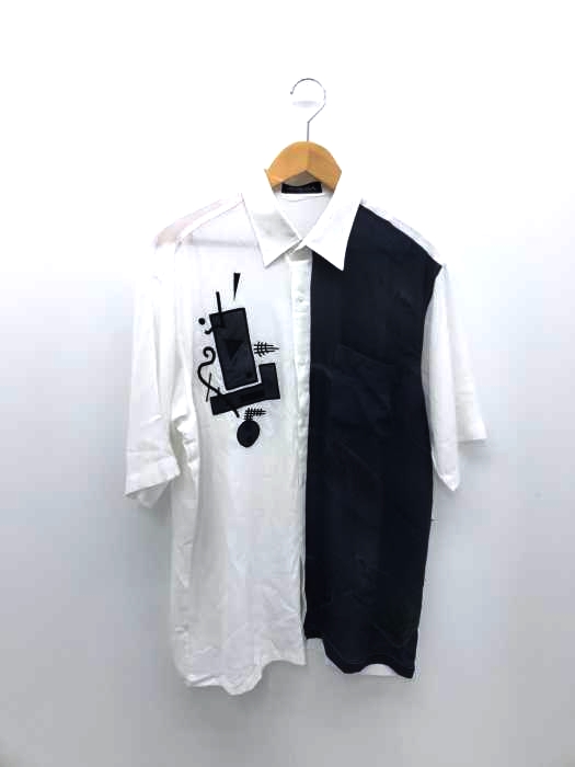 USED古着(ユーズドフルギ) バイカラーエステルシャツ メンズ JPN:L