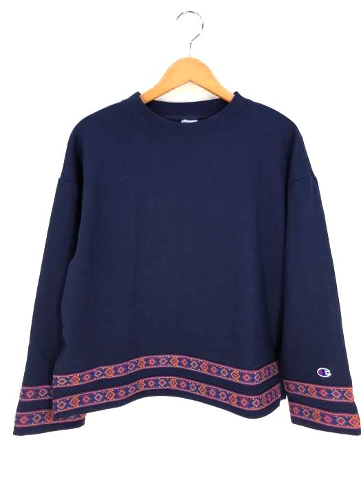 Champion(チャンピオン) ジャガードテープデザイン スウェット レディース  M