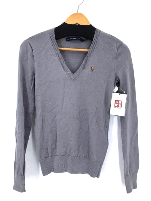 RALPH LAUREN SPORT(ラルフローレンスポーツ) ワンポイントロゴ メリノウールVネックニット レディース import：S