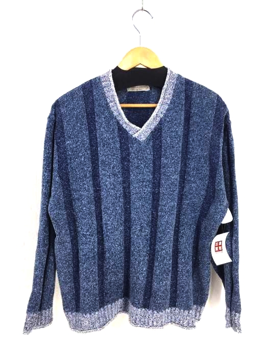 USED古着(ユーズドフルギ) ストライプ柄リネンニット メンズ JPN：M