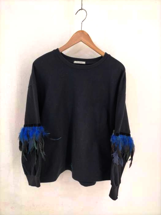ZARA trafaluc(ザラトラファルック) フェザー装飾スウェット レディース JPN：S