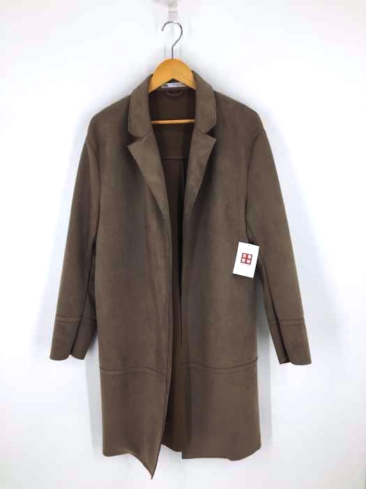 ZARA(ザラ) フェイクスエード カットオフ ノーボタンコート メンズ JPN：L