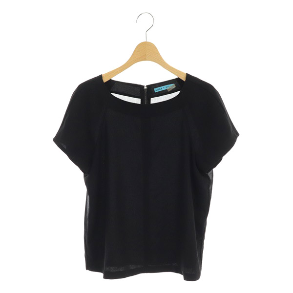 alice + olivia(アリスオリビア) ショートスリーブトップス ブラウス 半袖 プルオーバー S/P 黒 ブラック /MY ■OS レディース  S/P