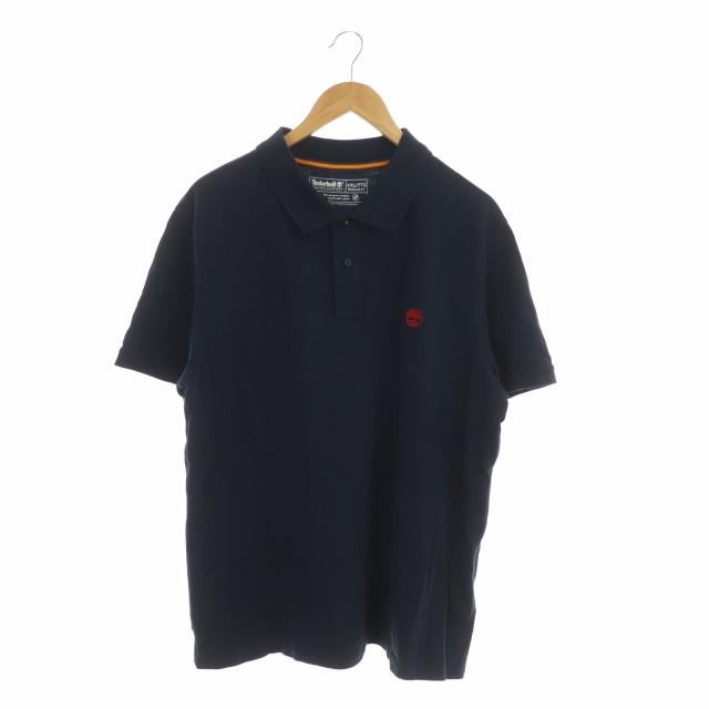 Timberland(ティンバーランド) ポロシャツ カットソー 半袖 XXL 紺 ネイビー /MF メンズ XXL
