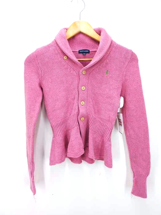 RALPH LAUREN(ラルフローレン) コットンフリルニットカーディガン レディース  150