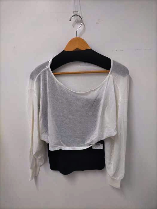 AZUL by moussy(アズールバイマウジー) ONE-SHOULDER KNIT SET TOPS レディース  M