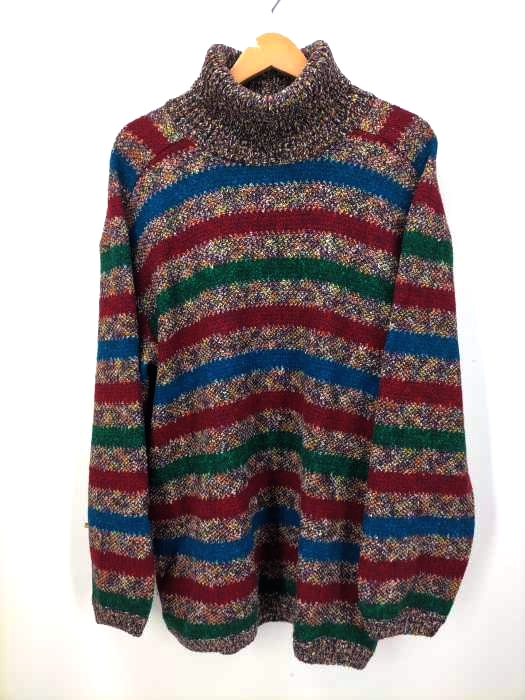 MISSONI(ミッソーニ) イタリア製 ウールナイロン ボーダーニット メンズ  54