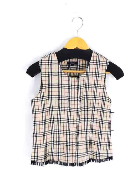 BURBERRY LONDON(バーバリーロンドン) ノバチェック ブラウス フリンジ レディース  160A