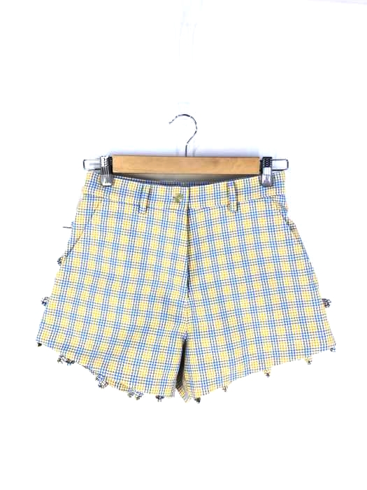 レイビームス Ray BEAMS minki イエロー チェック ショートパンツ レディース JPN：S