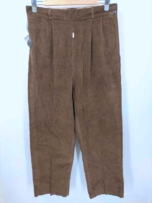 ユーズドフルギ USED古着 40～50S CONMAR 片爪ジップ 猫目ボタン 2タックコーデュロイパンツ メンズ 表記無