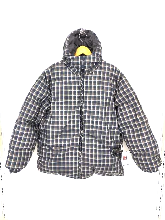 ノーティカ NAUTICA チェック柄 フーデッドダウンジャケット メンズ JPN：XL