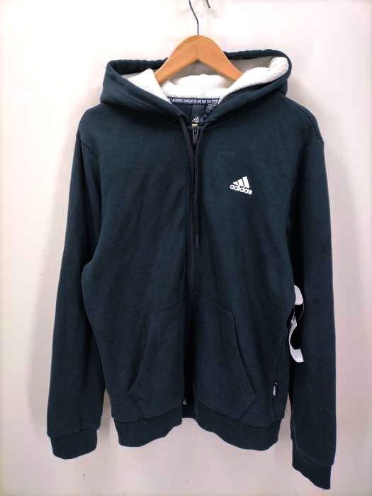 アディダス adidas ウィンター 3ストライプス フルジップ パーカー メンズ  L