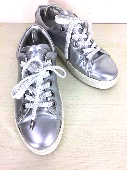 TOMMY HILFIGER(トミーヒルフィガー) シルバーローカットスニーカー レディース 23.5