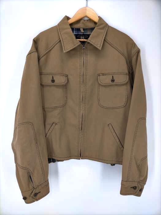 RRL RALPH LAUREN(ダブルアールエル ラルフローレン) 三ツ星黒タグ 裏地ブランケットチェック コットンジップアップジャケット メンズ import：L