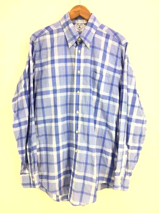 BROOKS BROTHERS(ブルックスブラザーズ) 長袖ボタンダウンチェックシャツ USA製 メンズ  M