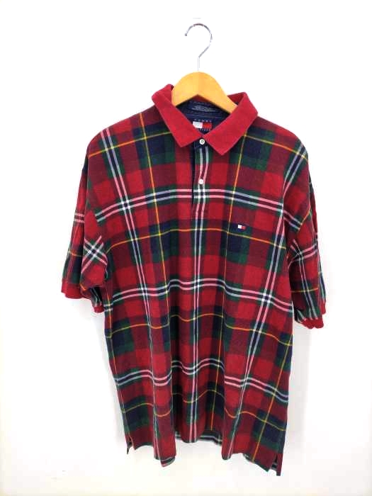 TOMMY HILFIGER(トミーヒルフィガー) 90S フラッグタグ ハーフボタンチェックシャツ メンズ JPN：XL