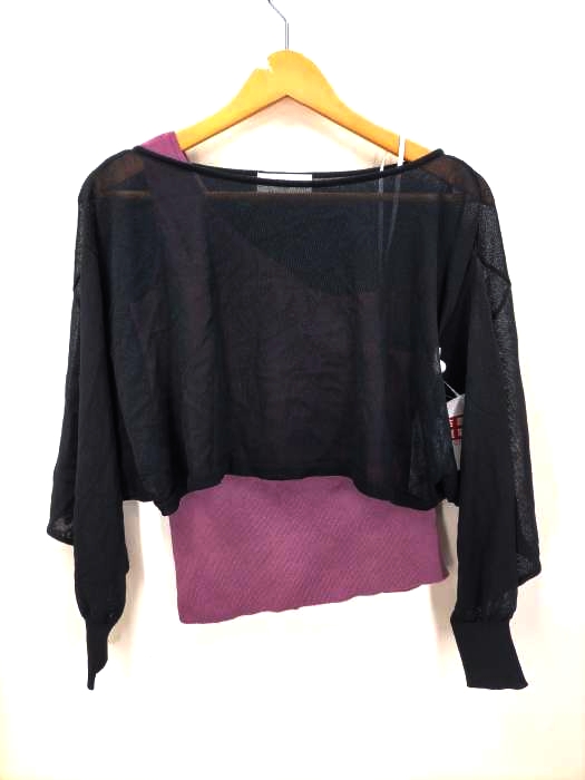 AZUL by moussy(アズールバイマウジー) ONE-SHOULDER KNIT SET TOPS レディース  S