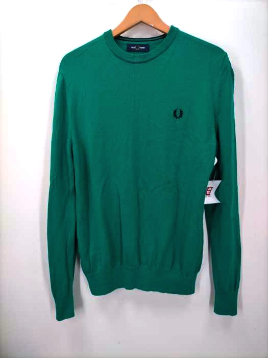 FRED PERRY(フレッドペリー) ロゴ刺繍 クルーネックセーター メンズ JPN：M