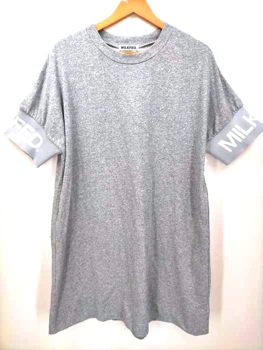 MILKFED.(ミルクフェド) 袖ロゴ スウェットワンピース レディース ONE SIZE
