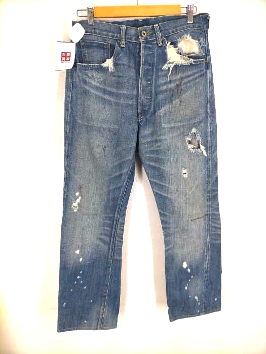 リーバイスビンテージクロージング Levi’s Vintage Clothing 大戦復刻 S501XX 月桂樹ボタン ペンキ ダメージ加工 ボタンフライデニムパンツ メンズ  W32