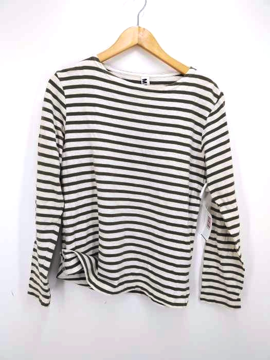 エムエイチエル MHL. ボートネック ボーダーカットソー Tシャツ メンズ JPN：M
